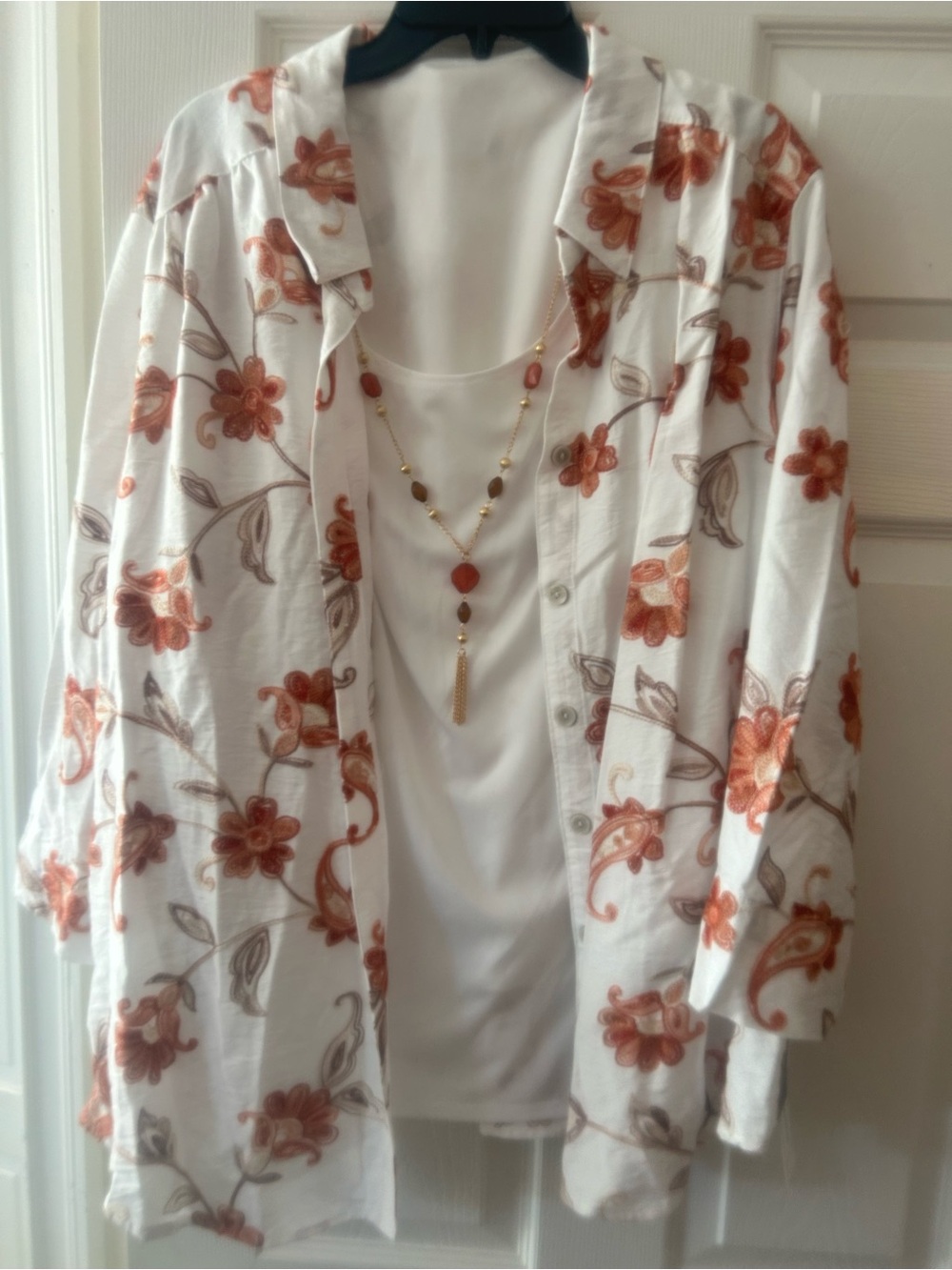 NWT Sz 3x Alfred Dunner spice market 2-1 blouse
